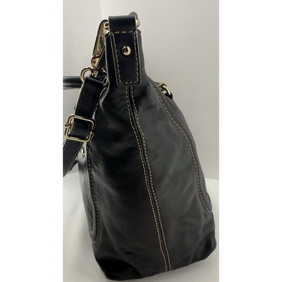 Kate Spade‎ Satchel Black Leather Riley Shoulder Bag Handbag EUC - Picture 5 of 14